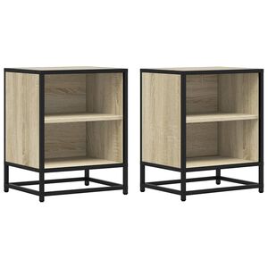 vidaXL Bedside Cabinets 2 pcs Sonoma Oak 40x31x50 cm