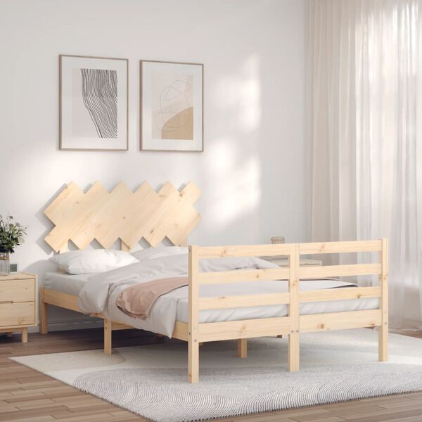 vidaXL Bed Frame without Mattress Small Double Solid Wood