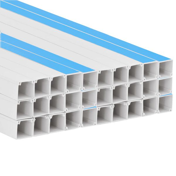 vidaXL Cable Trunking Self-Adhesive 40x40 mm 30 m PVC