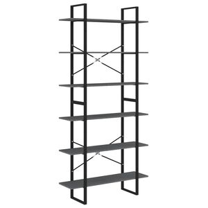 vidaXL High Cabinet Grey 100x30x210 cm Solid Pine Wood
