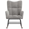 vidaXL Rocking Chair Light Grey Velvet