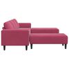 vidaXL Sofa Set Wine red Velvet