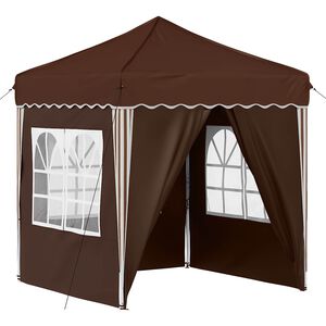vidaXL Pop-up Party Tent 195 x 195 x 245 cm Brown Oxford Fabric
