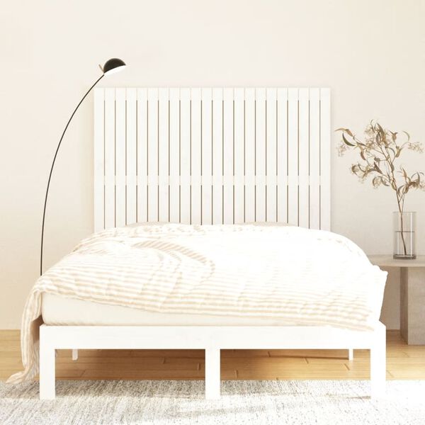 vidaXL Wall Headboard White 140x3x110 cm Solid Wood Pine