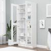 vidaXL Vitrine Cabinet White 82.5x30.5x185 cm Engineered Wood