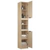 vidaXL Bathroom Cabinet Sonoma Oak 32x34x188.5 cm Engineered Wood