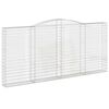 vidaXL Arched Gabion Baskets 6 pcs 400x30x180/200 cm Galvanised Iron