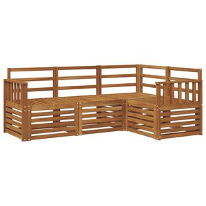 vidaXL Sofa Sets 4 pcs Natural Solid Acacia Wood