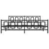 vidaXL Metal Bed Frame without Mattress with Footboard Black 193x203cm