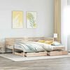 vidaXL Daybed with Trundle and Drawers without Mattress 90x190 cm Single