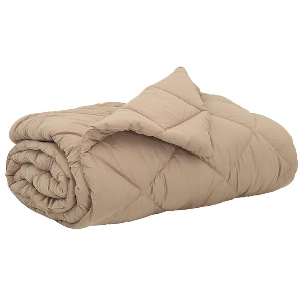 vidaXL Summer Duvet Taupe 240 x 200 cm Microfiber
