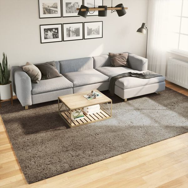 vidaXL Rug ISTAN High Pile Shiny Look Grey 240x340 cm