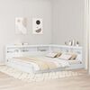 vidaXL Storage Headboard with Shelf White 200 cm Engineered Wood