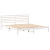 vidaXL Bed Frame with Headboard White 200 x 200 cm Solid Pine Wood