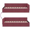 vidaXL Corner Bed Frame with Headboard Wine Red 90 cm x 190 cm Velvet