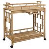 vidaXL Wine Trolley with Wheels Natural 85 x 50 x 93 cm Bamboo