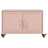 vidaXL Coffee Table Pink 68x50x43.5 cm Steel