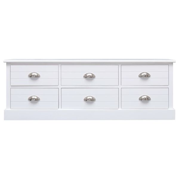 vidaXL Hall Bench White 115x30x40 cm Wood