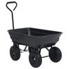 vidaXL Garden Tipping Hand Cart 300 kg 75L Black