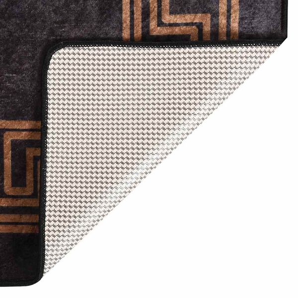 vidaXL Rug Washable 80x150 cm Black and Gold Anti Slip