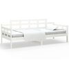 vidaXL Day Bed without Mattress White Solid Wood Pine 90x200 cm