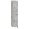 vidaXL Highboard Concrete Grey 34.5x34x180 cm Engineered Wood