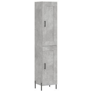 vidaXL Highboard Concrete Grey 34.5x34x180 cm Engineered Wood