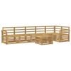vidaXL Outdoor Sofa Set 7 pcs White 59 x 59 x 37 cm Solid Acacia Wood