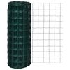 vidaXL Fence Panels PVC-coated iron Green