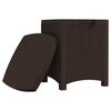 vidaXL Garden Storage Box 39x39x46 cm PP Rattan Brown