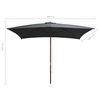 vidaXL Garden Parasol with Wooden Pole 200x300 cm Anthracite
