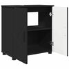 vidaXL Bathroom Furniture Set 3 pcs Black Engineered wood & Metal