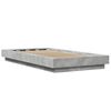 vidaXL Bed Frame with LED Lights without Mattress Concrete Grey 100x200cm