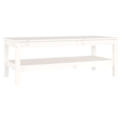 vidaXL Coffee Table White 110x50x40 cm Solid Wood Pine