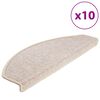 vidaXL | Stair mats | Other 10 pcs Taupe 65 x 24 x 4 cm