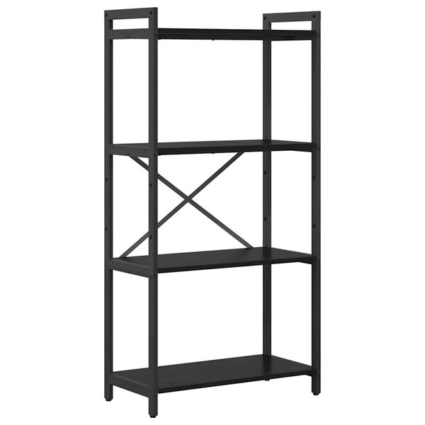 vidaXL Bookshelf Black Oak 60 x 30 x 120 cm Engineered Wood