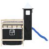 vidaXL Curtains for Loft Bed with Tower White and Black Polyester