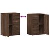 vidaXL Sideboards 2 pcs Brown Oak 59x39x80 cm Engineered Wood