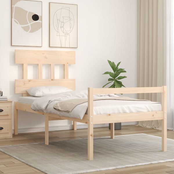 vidaXL Senior Bed without Mattress 90x200 cm Solid Wood