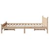 vidaXL Bed Frame without Mattress 120x190 cm Small Double Solid Wood Pine