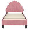 vidaXL Toddler Bed Frame with Headboard Pink 70 x 140 cm Velvet