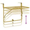 vidaXL Balcony Table Gold 60x40 cm Steel