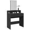 vidaXL Dressing Table with Mirror Black 80x41x144.5 cm