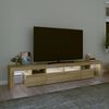 vidaXL TV Cabinet with LED Lights Sonoma Oak 230x36.5x40 cm