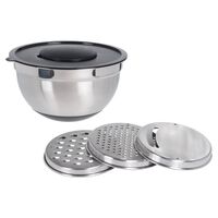 Excellent Houseware 4 Piece Mixing Bowl and Graters Stainless Steel