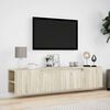 vidaXL TV Wall Cabinet with LED Sonoma Oak 180x31x39.5 cm