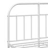vidaXL Metal Bed Frame without Mattress with Headboard White 120x200cm