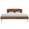 vidaXL Bed Frame without Mattress Brown Faux Suede Leather 135x190 cm Double