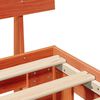 vidaXL Bed Frame with Headboard Wax Brown 90 x 200 cm Solid Pine Wood