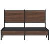vidaXL Metal Bed Frame without Mattress Brown Oak 150x200 cm King Size